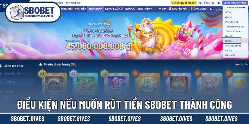 Chia sẻ quy định rút tiền SBOBET quan trọng