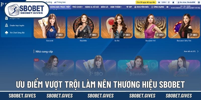 Lý do thương hiệu SBOBET nổi tiếng